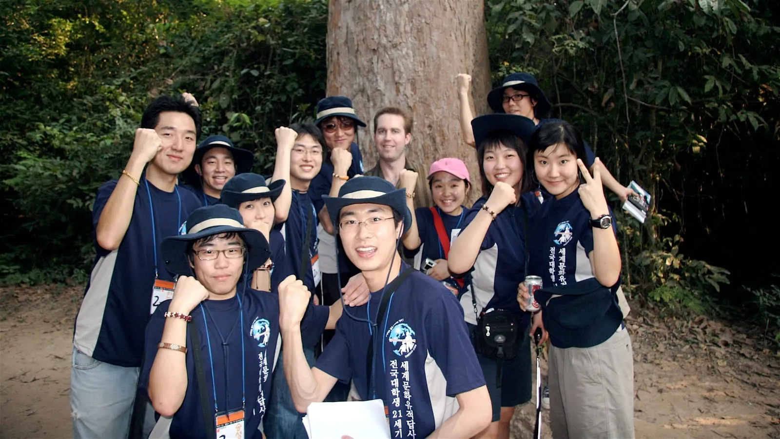 Myself with the Koreans at Angkor Wat