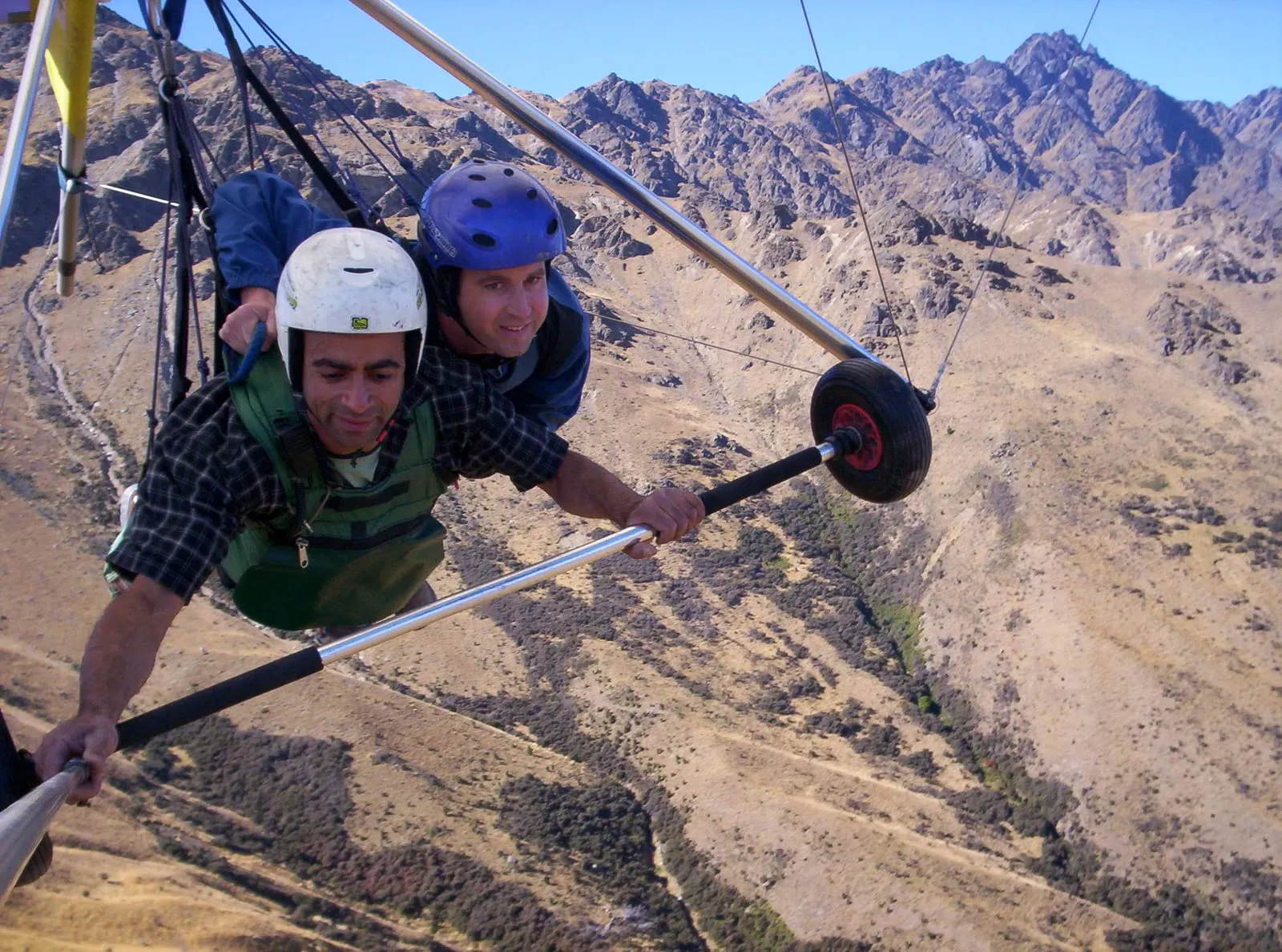 Hangliding over Queenstown, New Zealand
