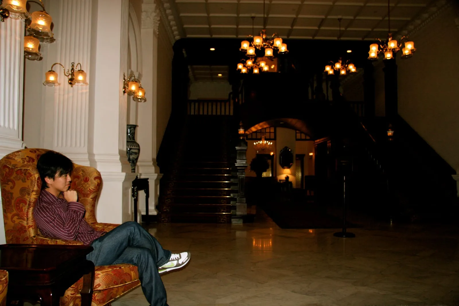 Calvin in Raffles Hotel, Singapore