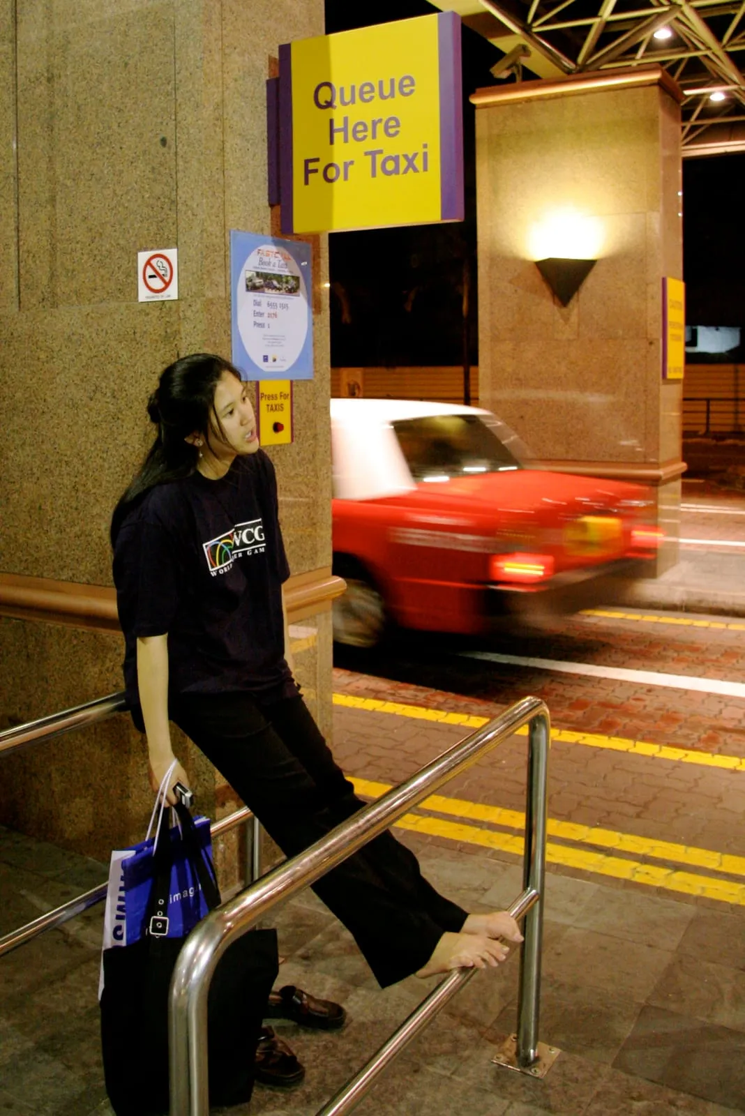 Waiting at a Taxi Stand