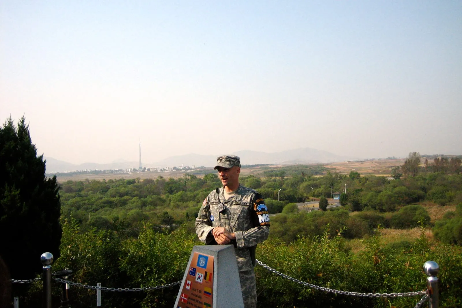 US General with view into North Korea