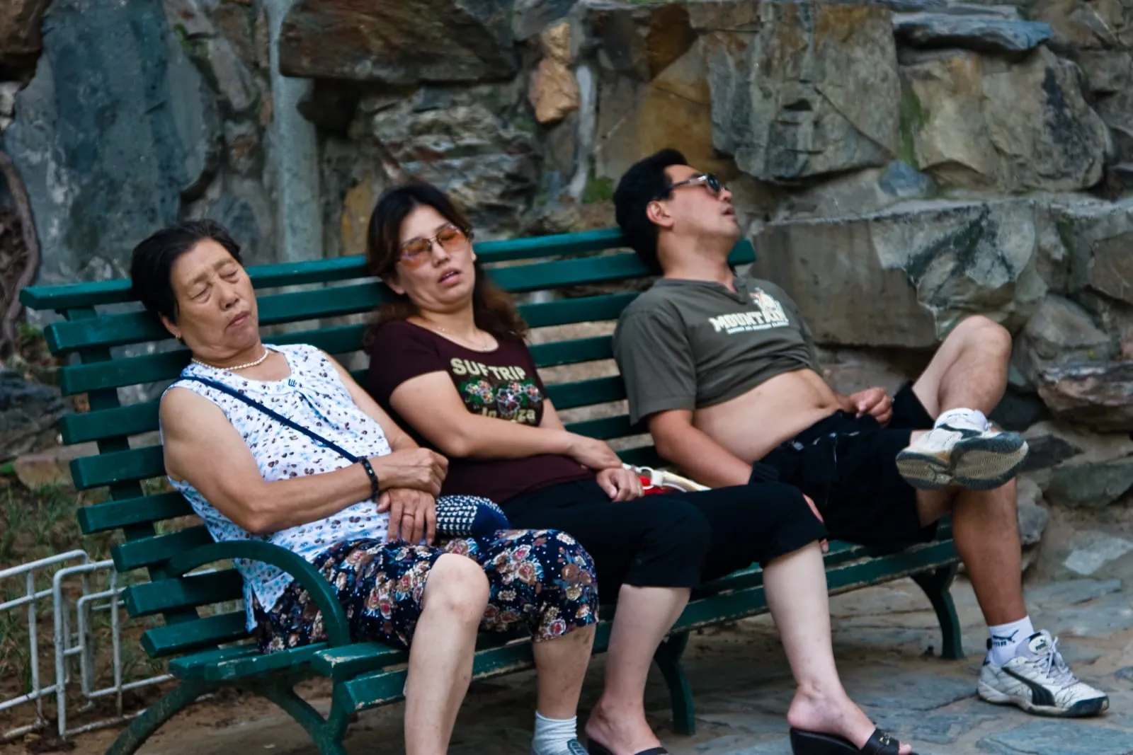 Tired Chinese Tourists at Summer Palace