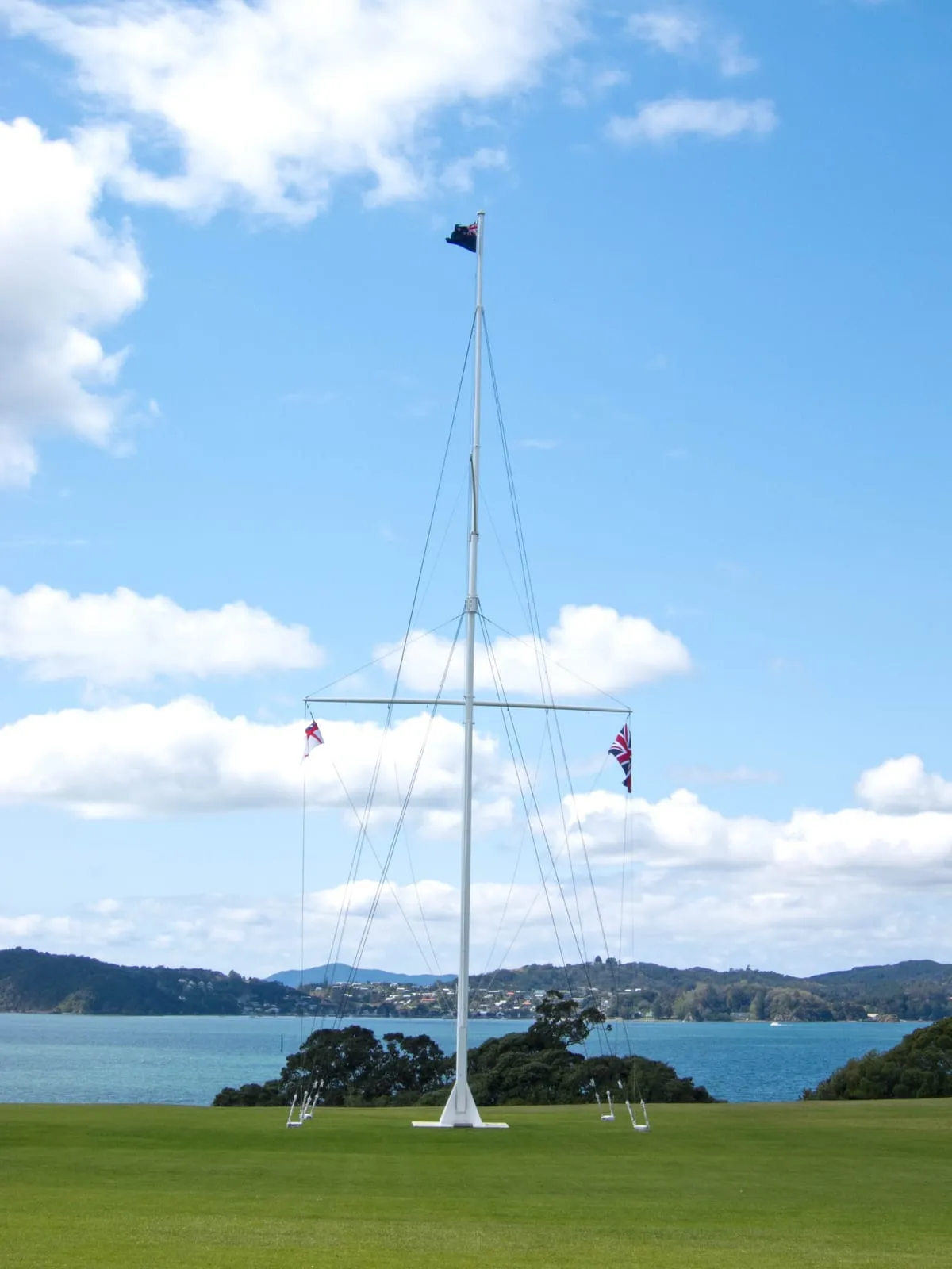 Flags symbolizing Treaty of Waitangi