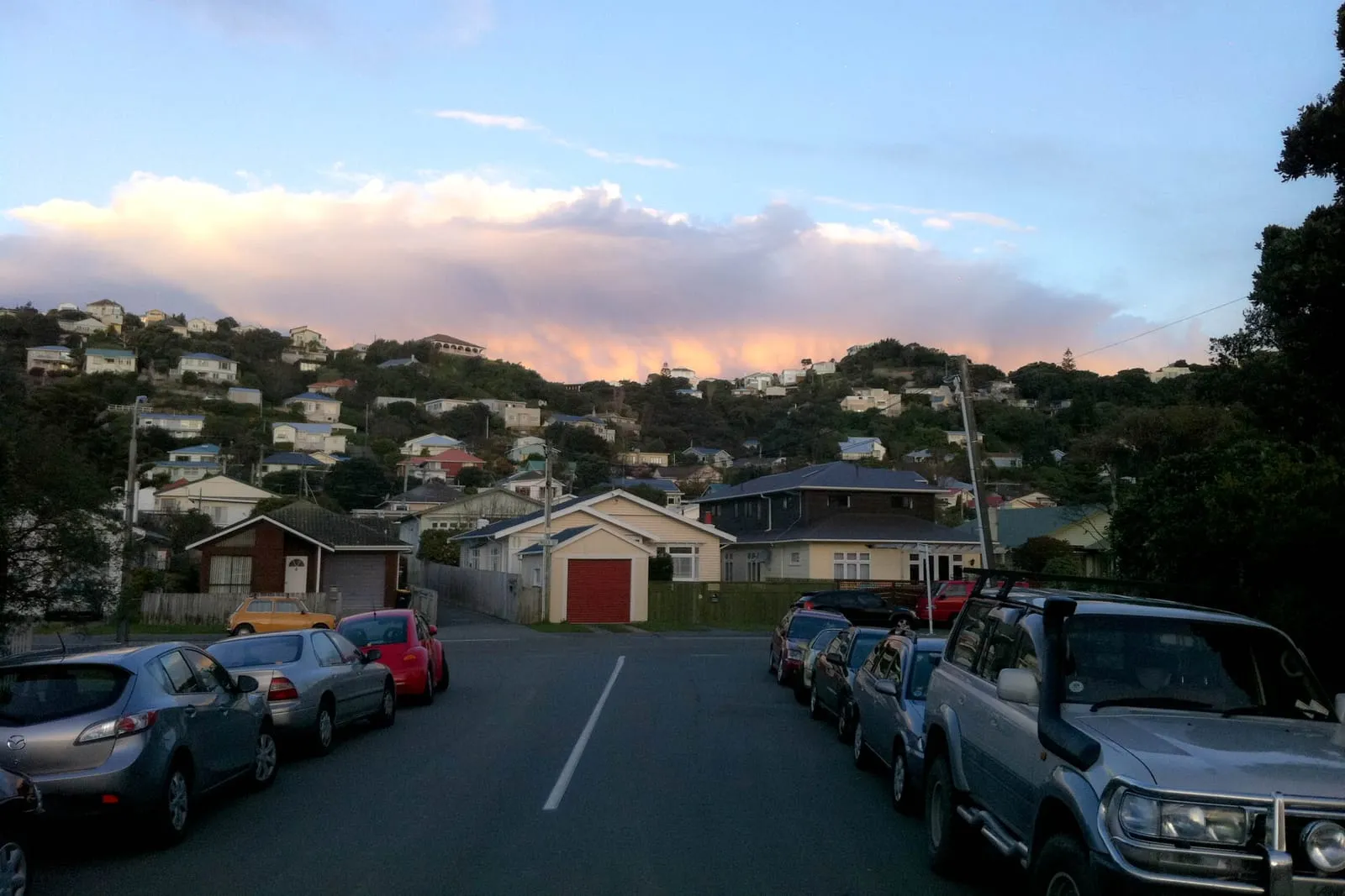 Sunset on Manuka Street